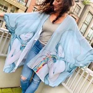 Camilla d’Errico Beyond the Rainbow Chiffon Kimono